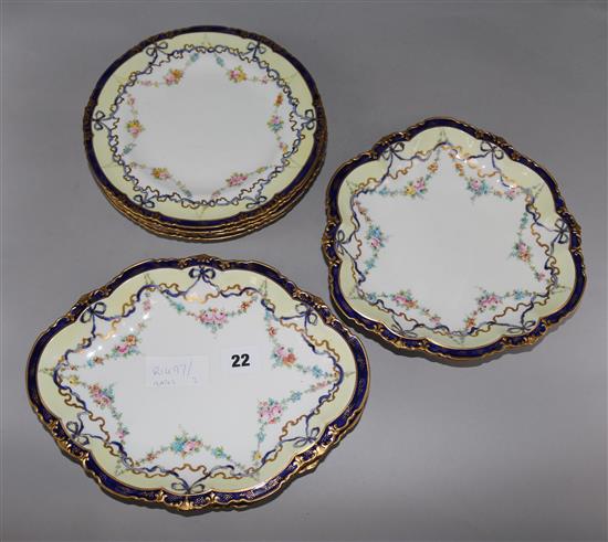 Crown Derby part dessert service